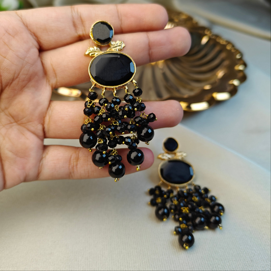 Black Reflection Earrings