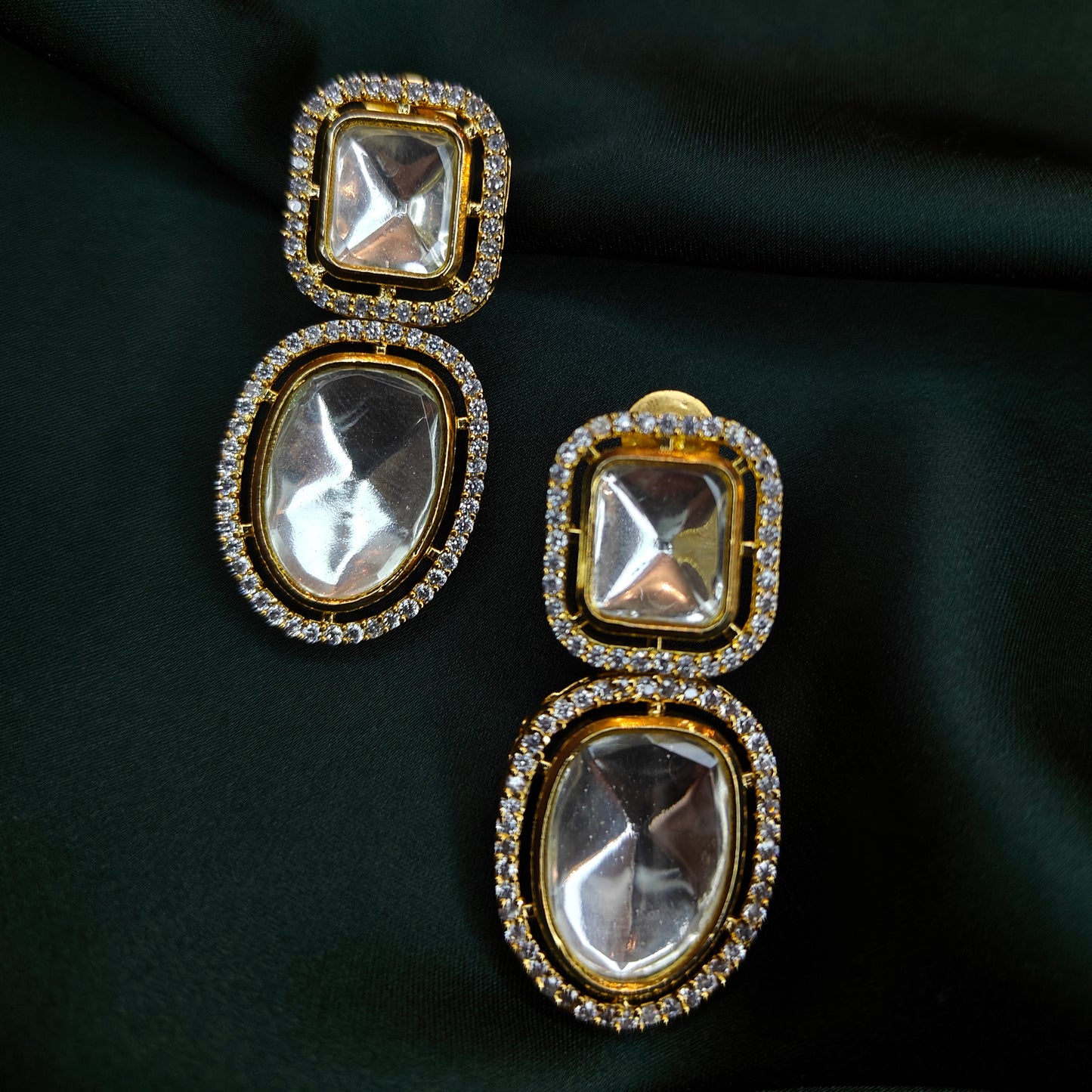 Mirror Zircon Earrings