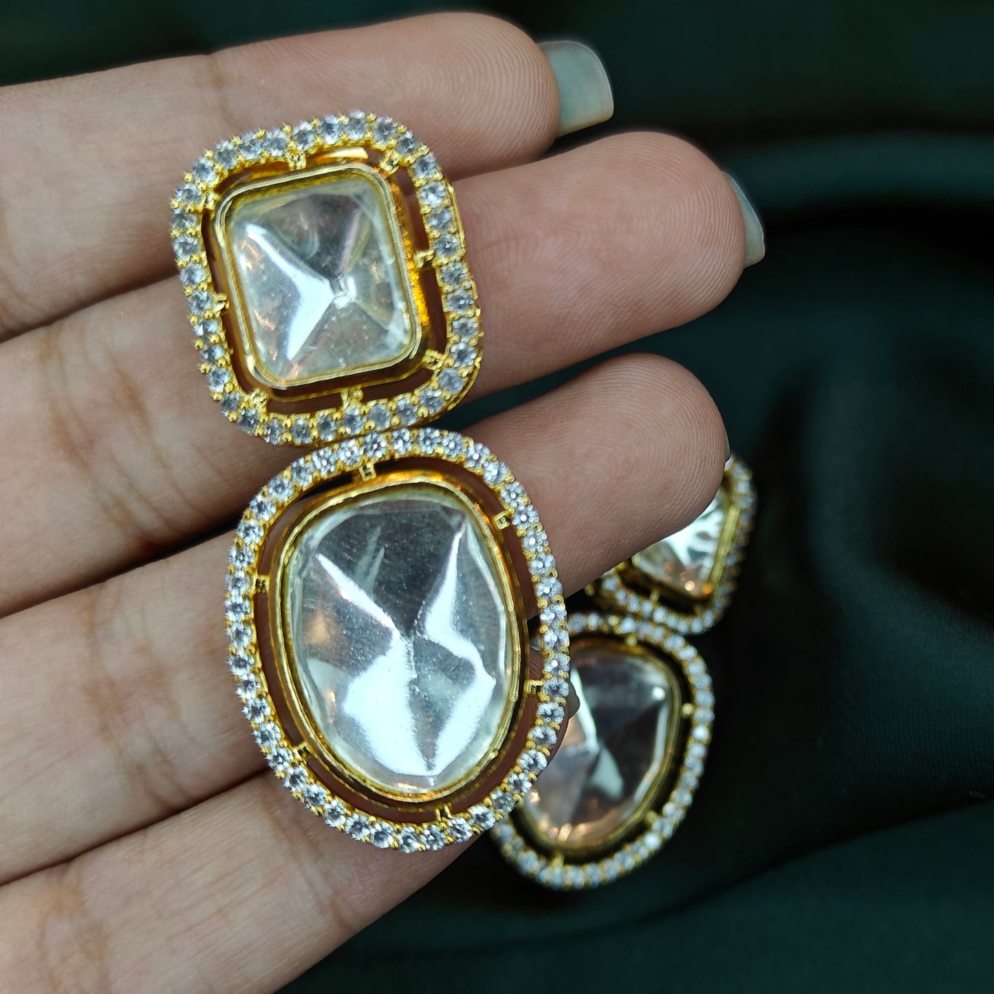 Mirror Zircon Earrings