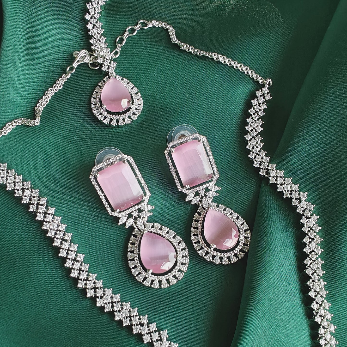 Soft Rose Silver Set