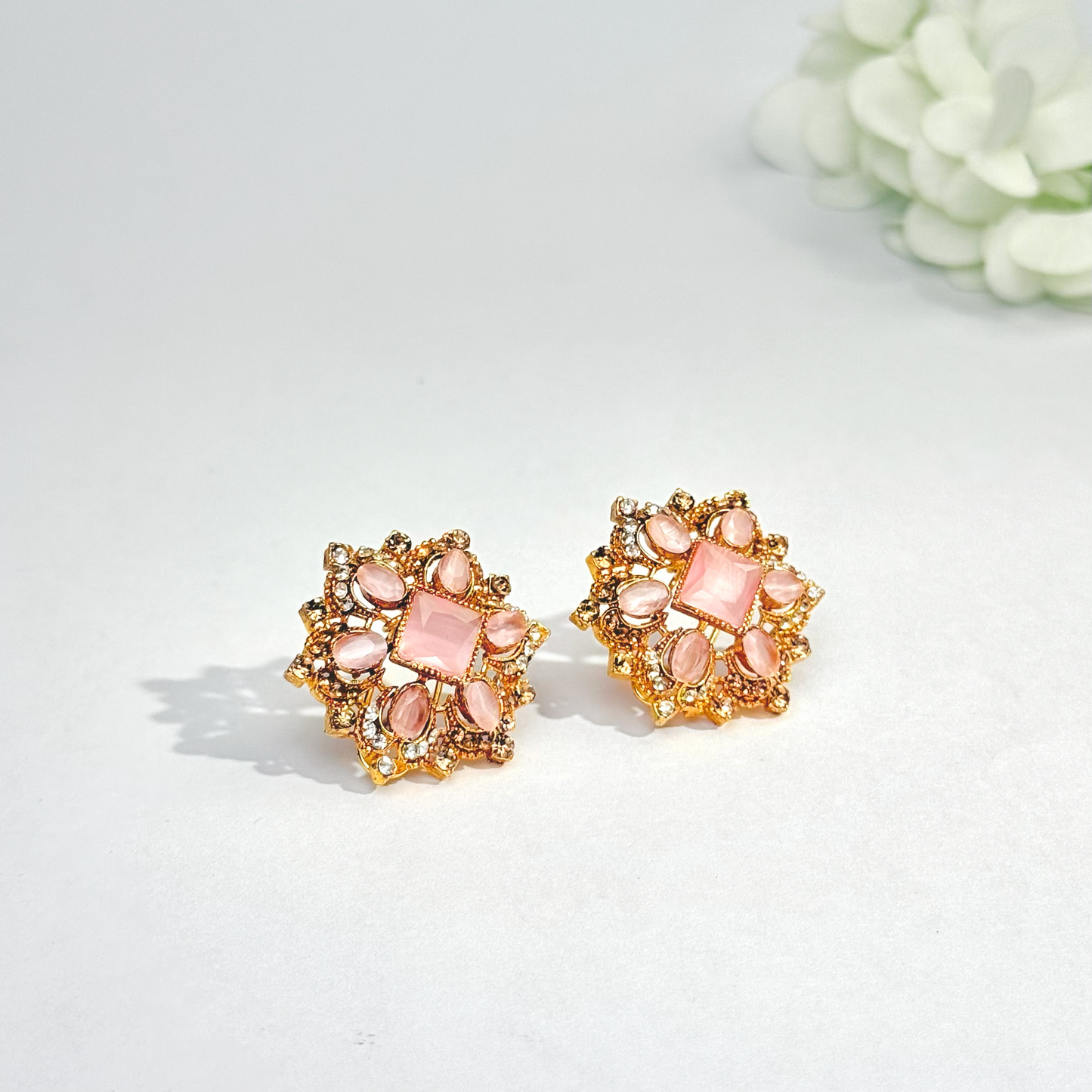 Roselle Zircon Studs