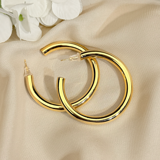 Golden Aura Hoop Earrings