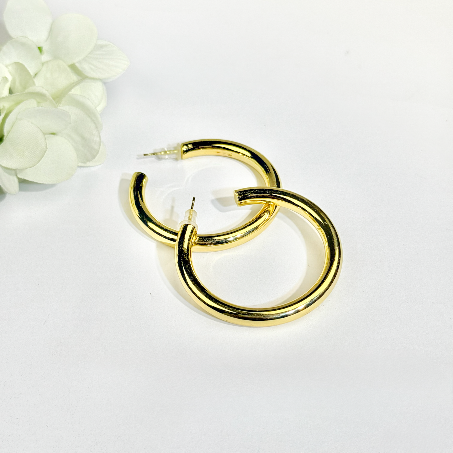 Golden Aura Hoop Earrings