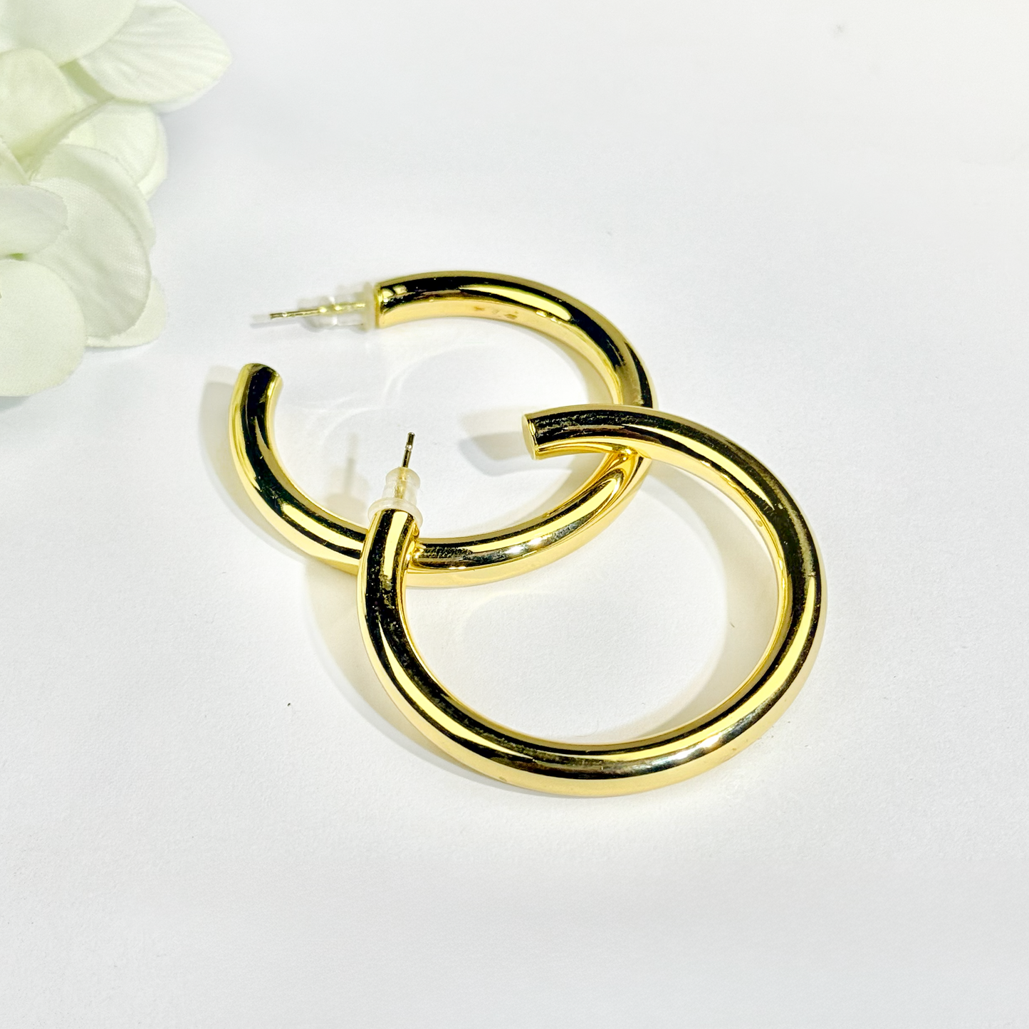 Golden Aura Hoop Earrings