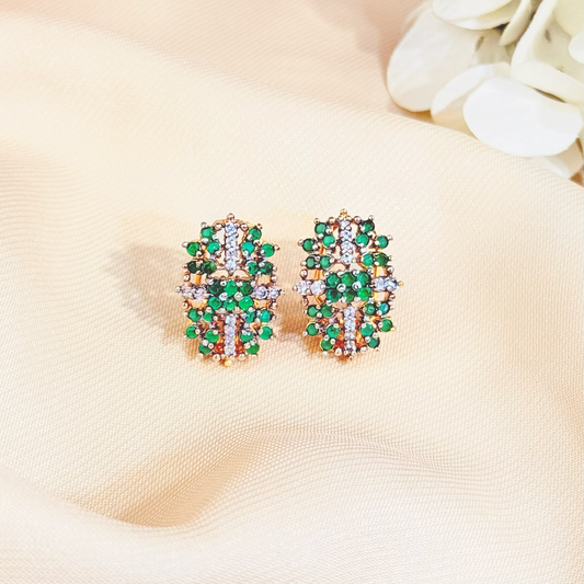 Emerald Grace Stud Earrings