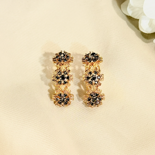 Flora Hoop Stud Earrings