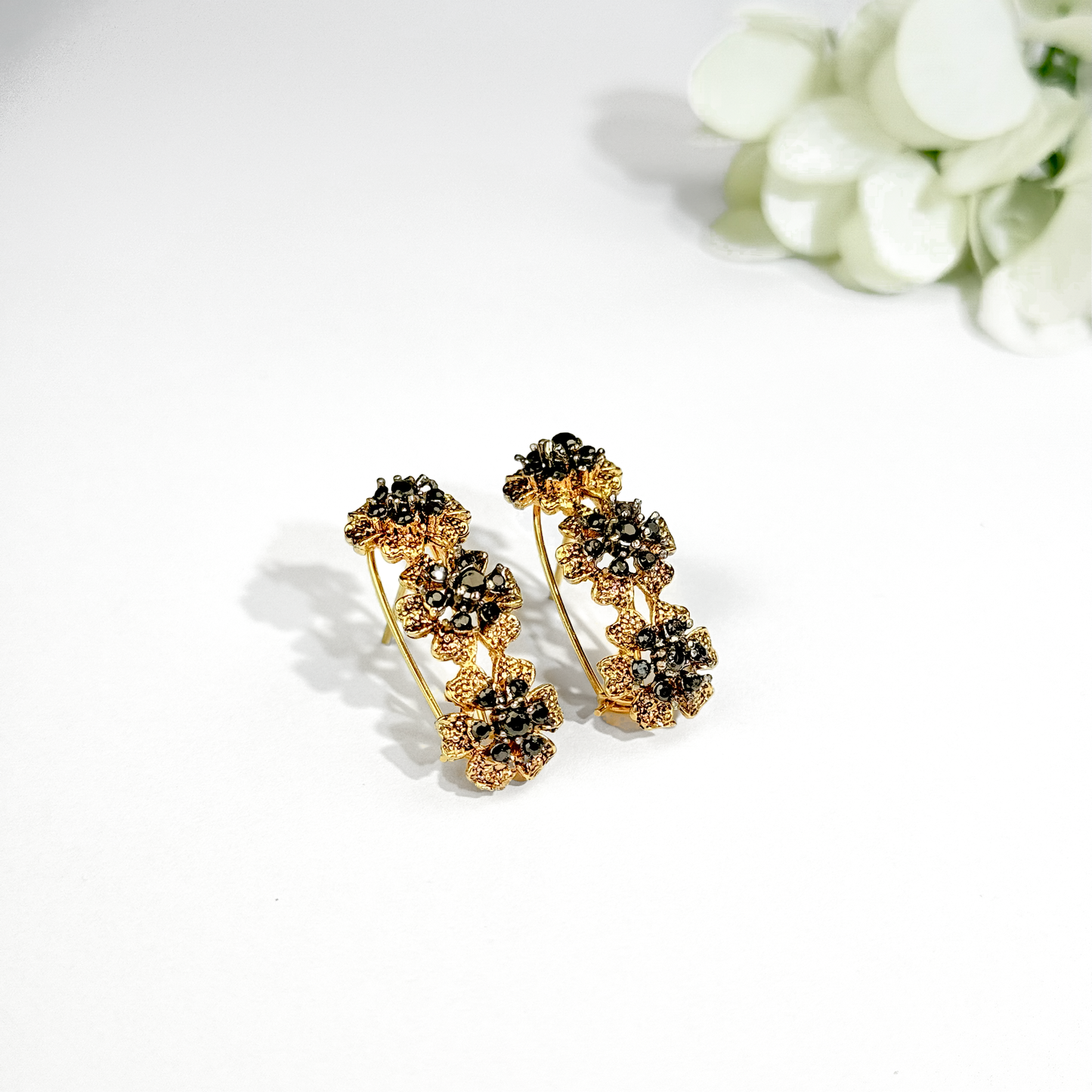 Flora Hoop Stud Earrings