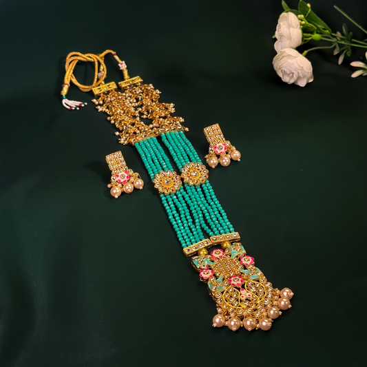 Ferozi Indian Beaded Maala Set