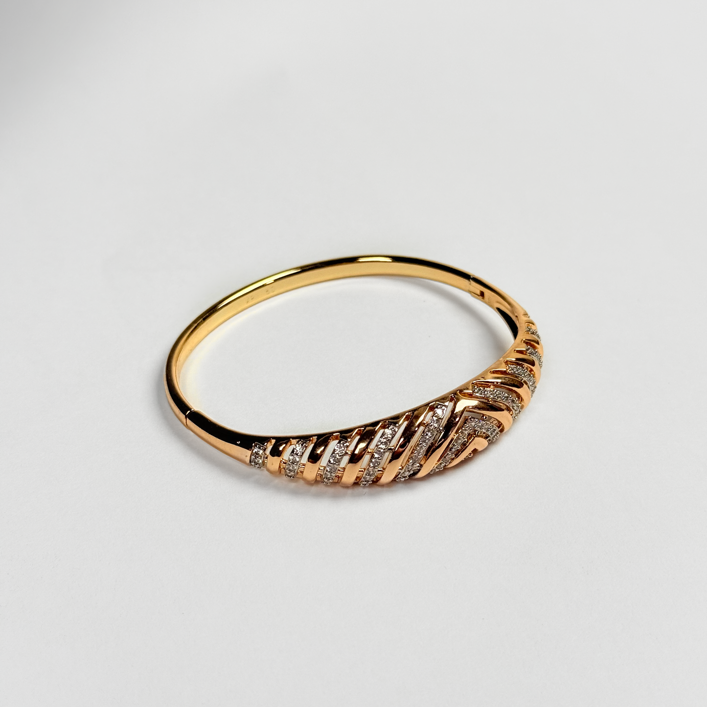 Rose Gold Zircon Bangle Bracelet