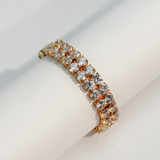Royal Twin-Row Diamond Spark Bracelet