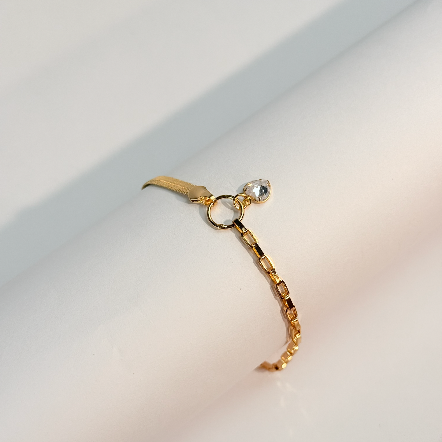 Crystal Drop Link Anklet