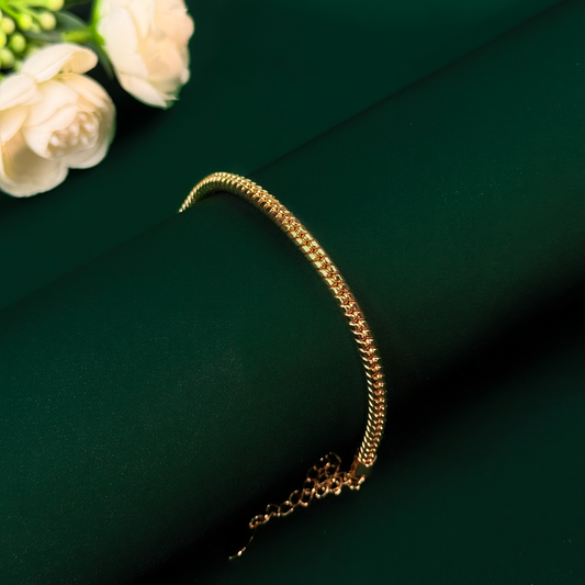 Golden Serpent Sleek Anklet