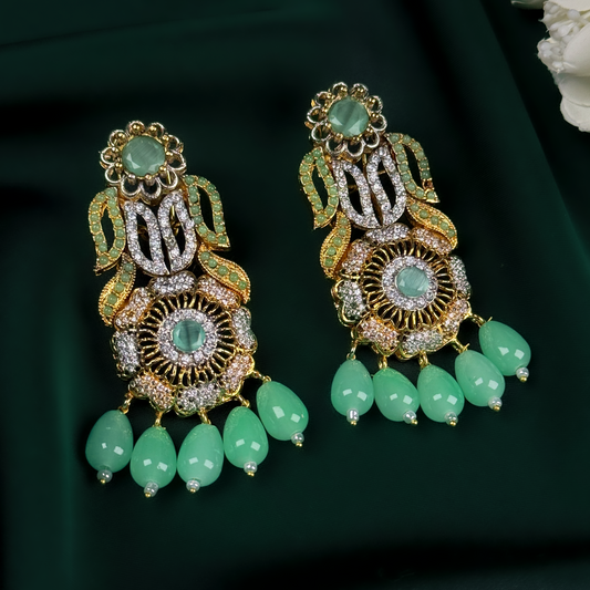 Aqua Zircon Earrings