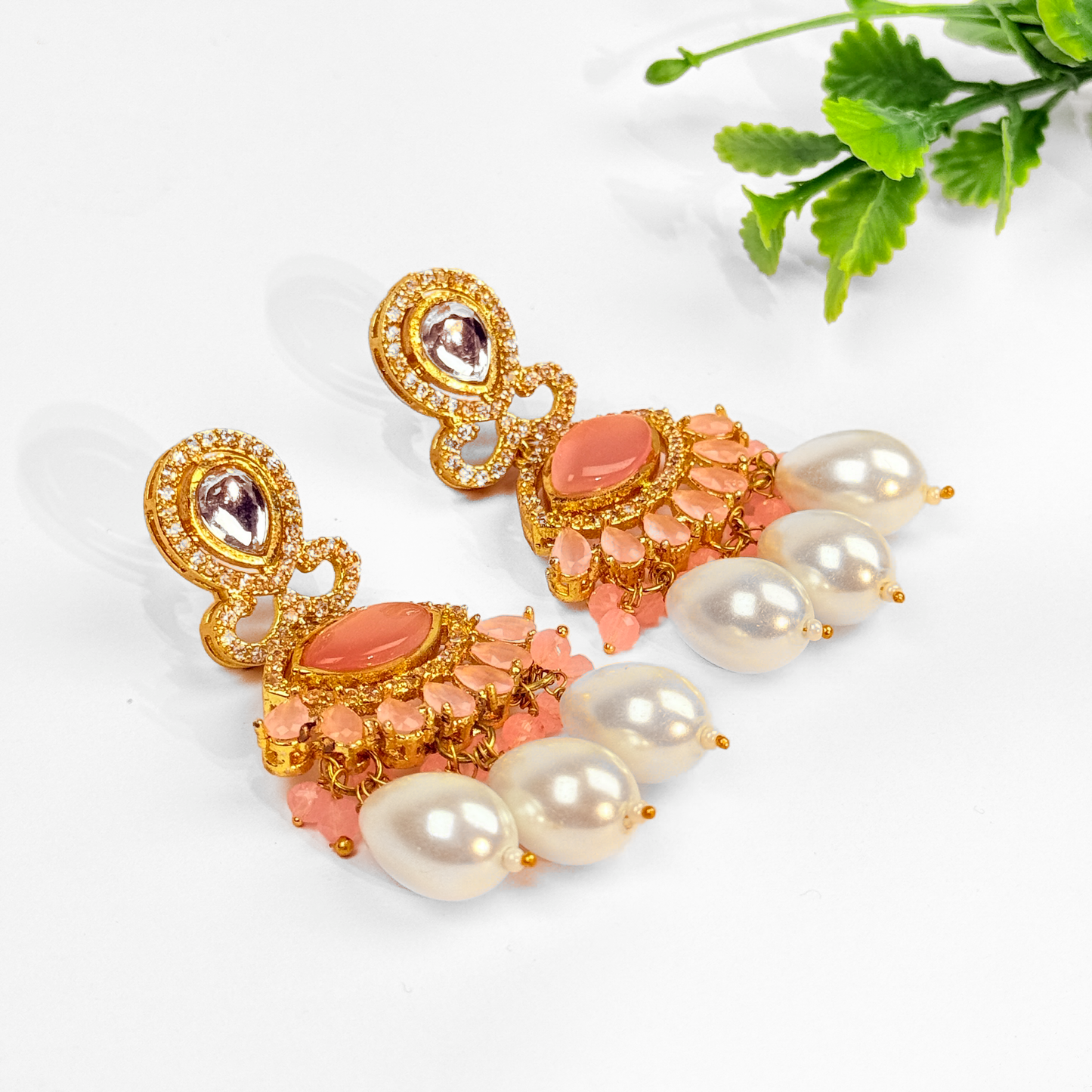Blush Kundan Earrings