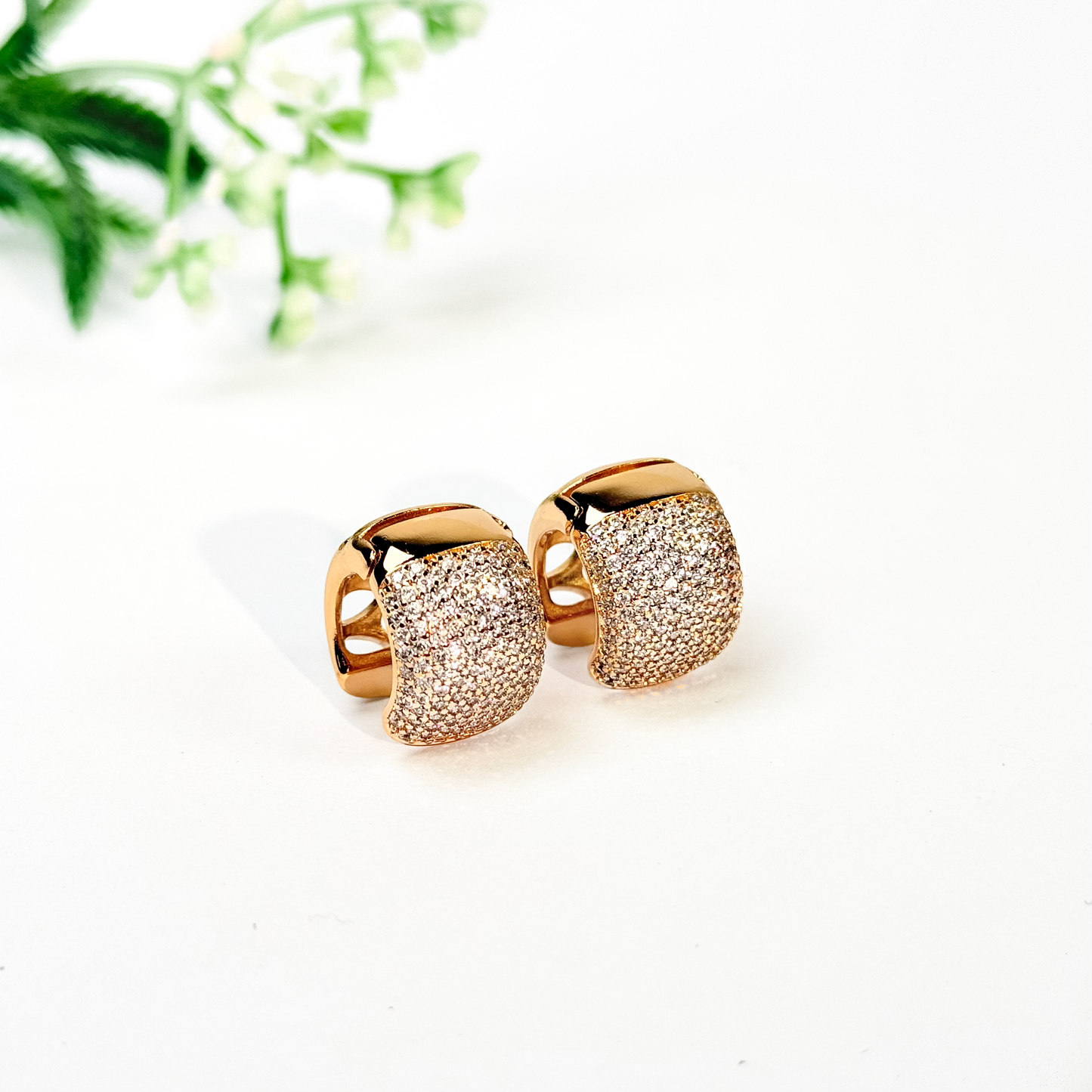 Emerald Pearl Cascade Studs