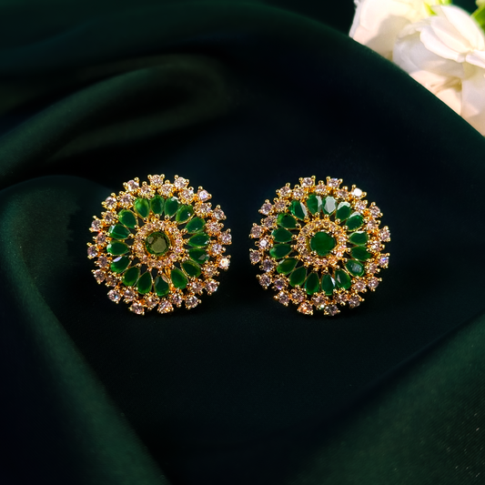 Emerald Bloom Royale Studs