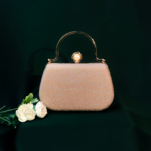 Golden Aura Mini Luxe Handheld Clutch
