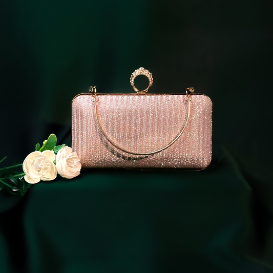 Rose Gold Radiance Ring Clutch