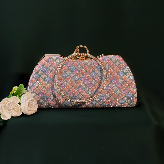 Aurora Luxe Crystal Ring Clutch