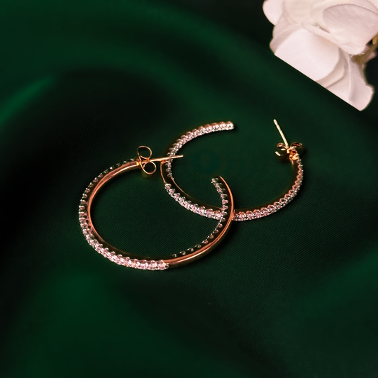 Radiant Crystal Hoop Earrings