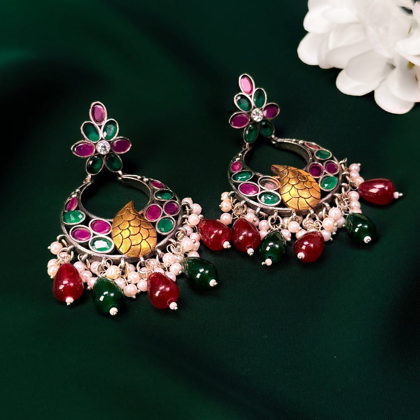 Antique Morni Jhumke