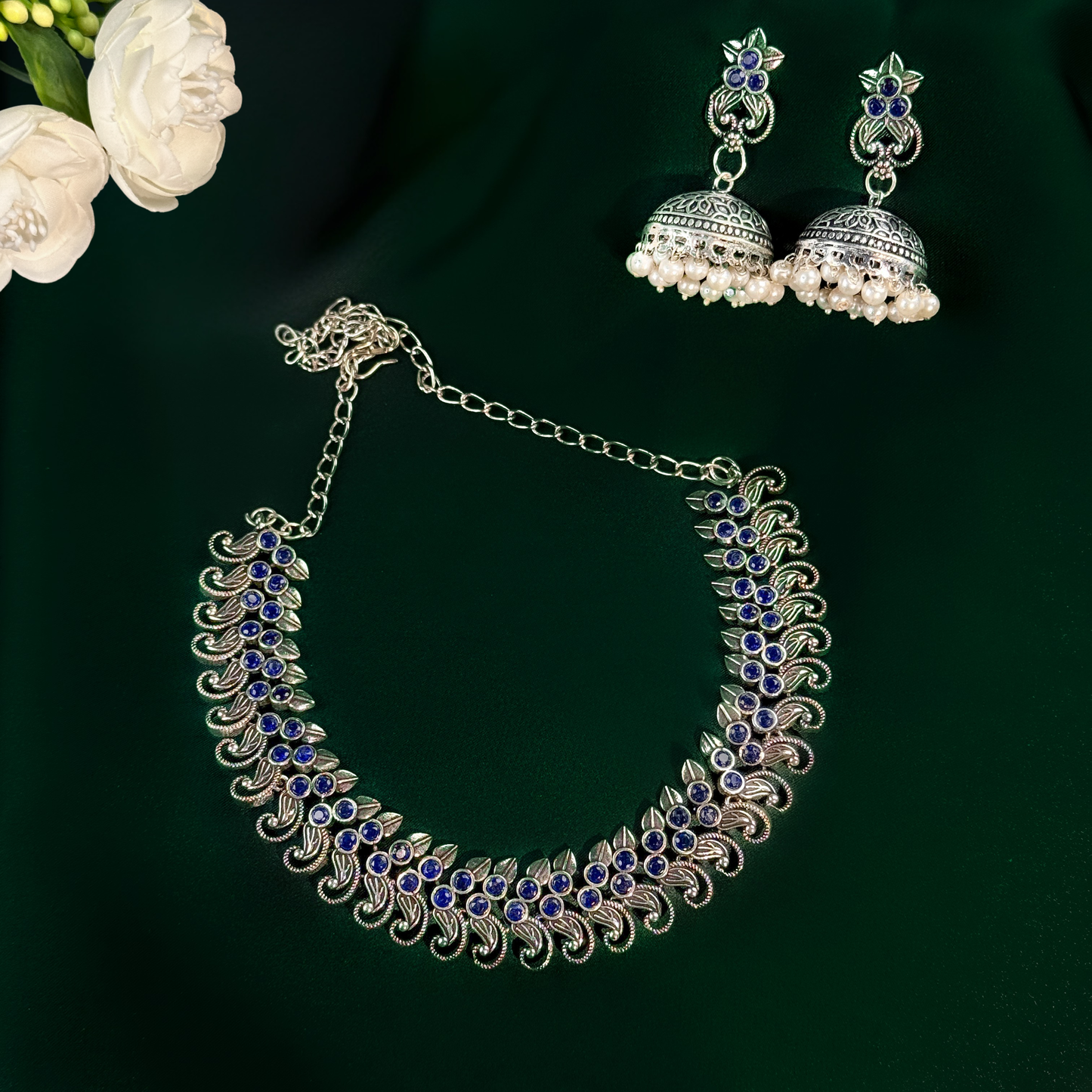 Aura Oxidized Silver Set