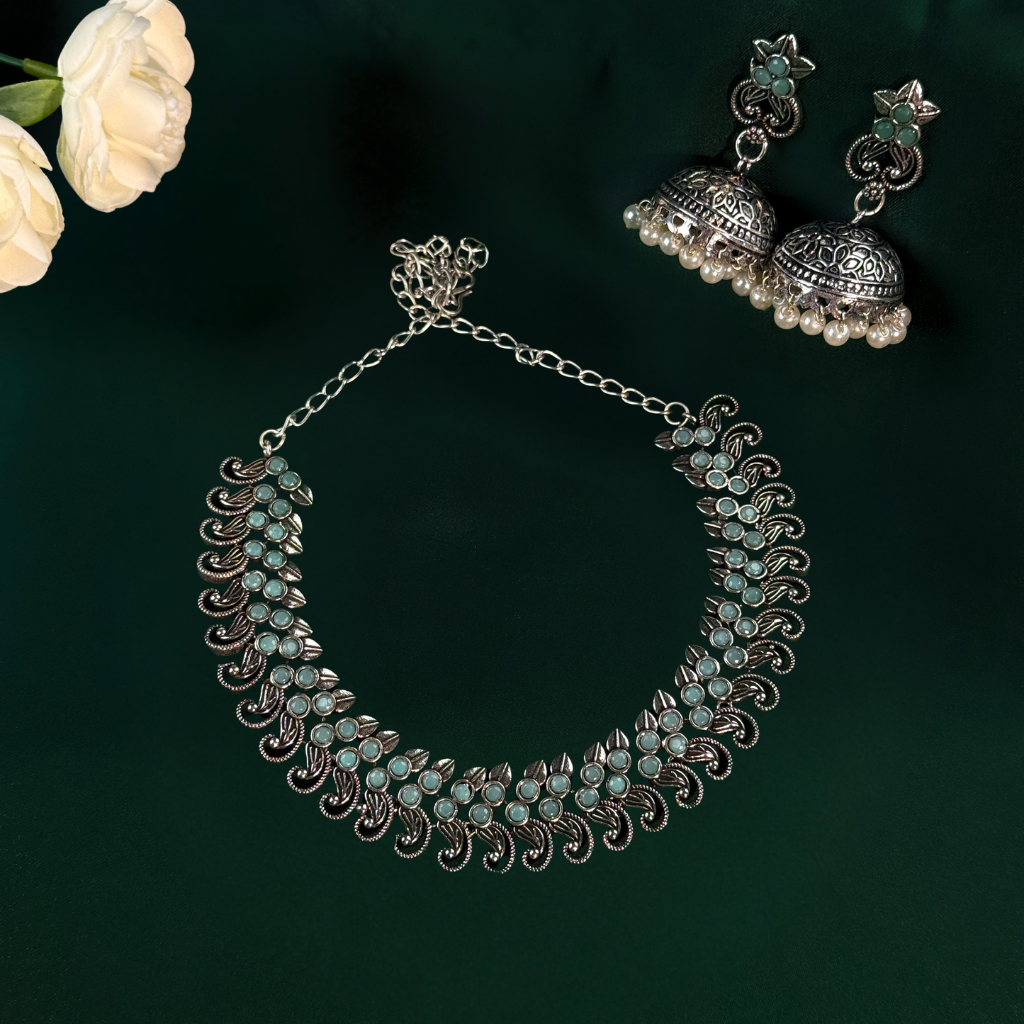 Mint Oxidized Silver Set