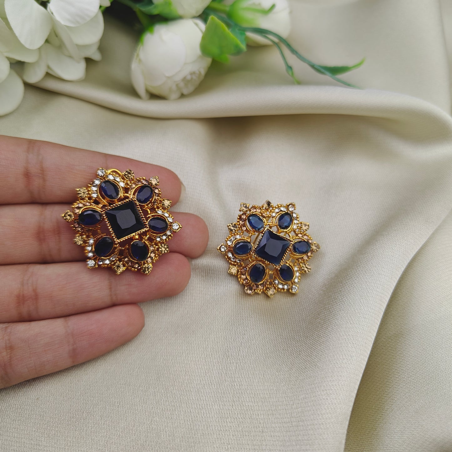 Sapphire Zircon Studs
