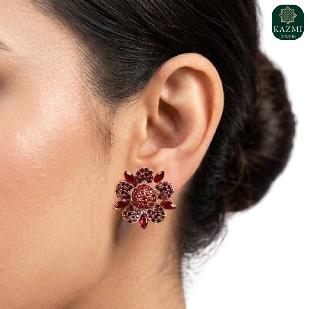 Scarlet Rose Studs