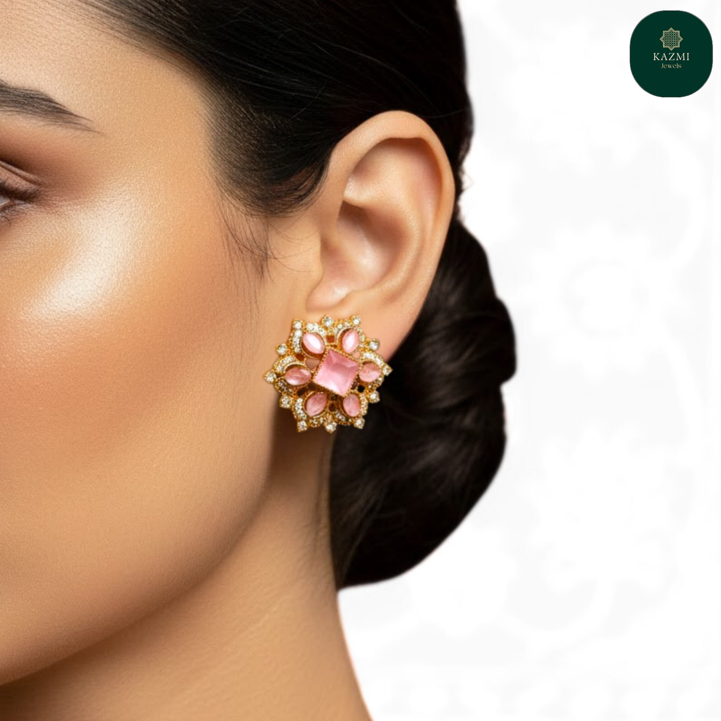 Roselle Zircon Studs