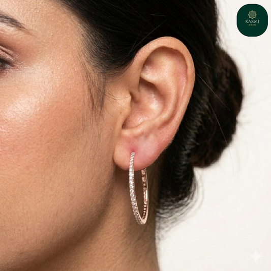 Radiant Crystal Hoop Earrings