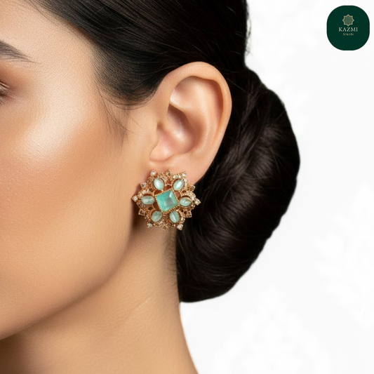 Mint Zircon Studs