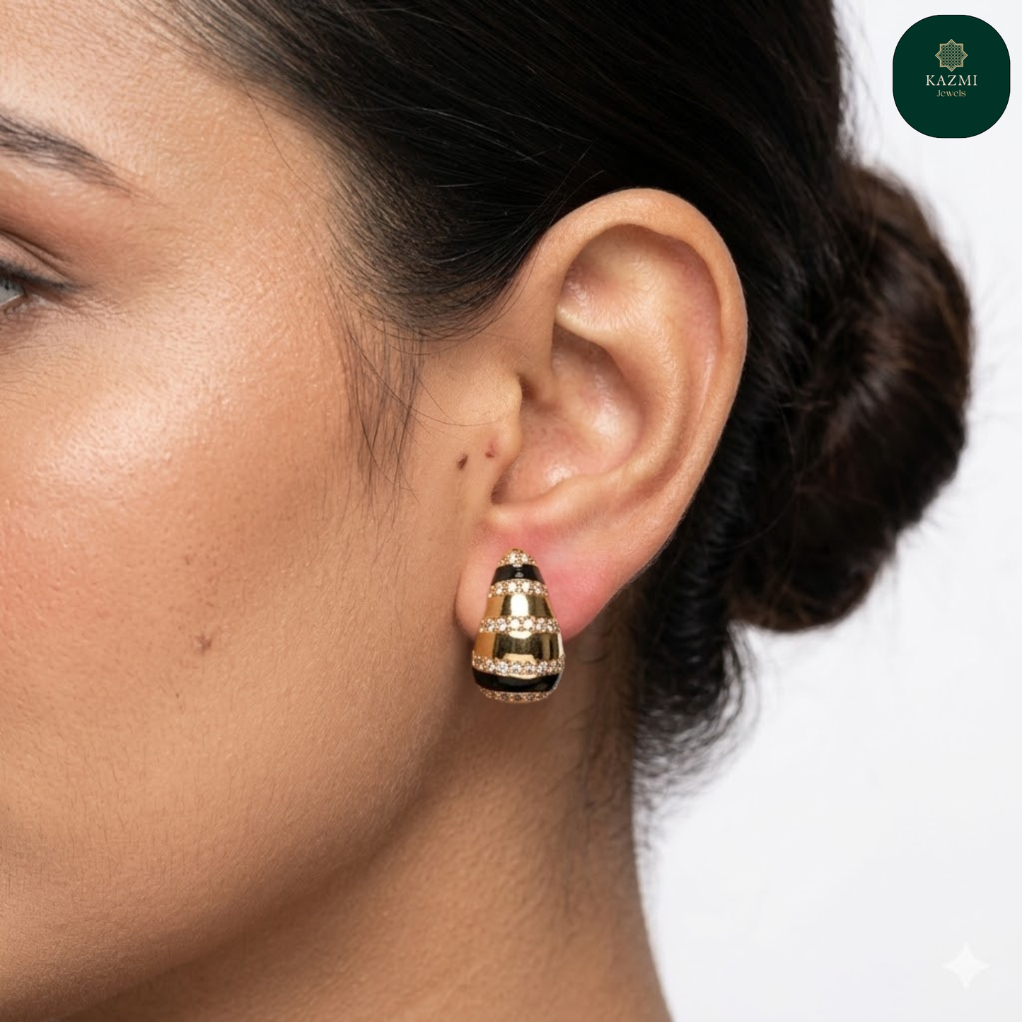 Golden Luxe Dome Earring Studs