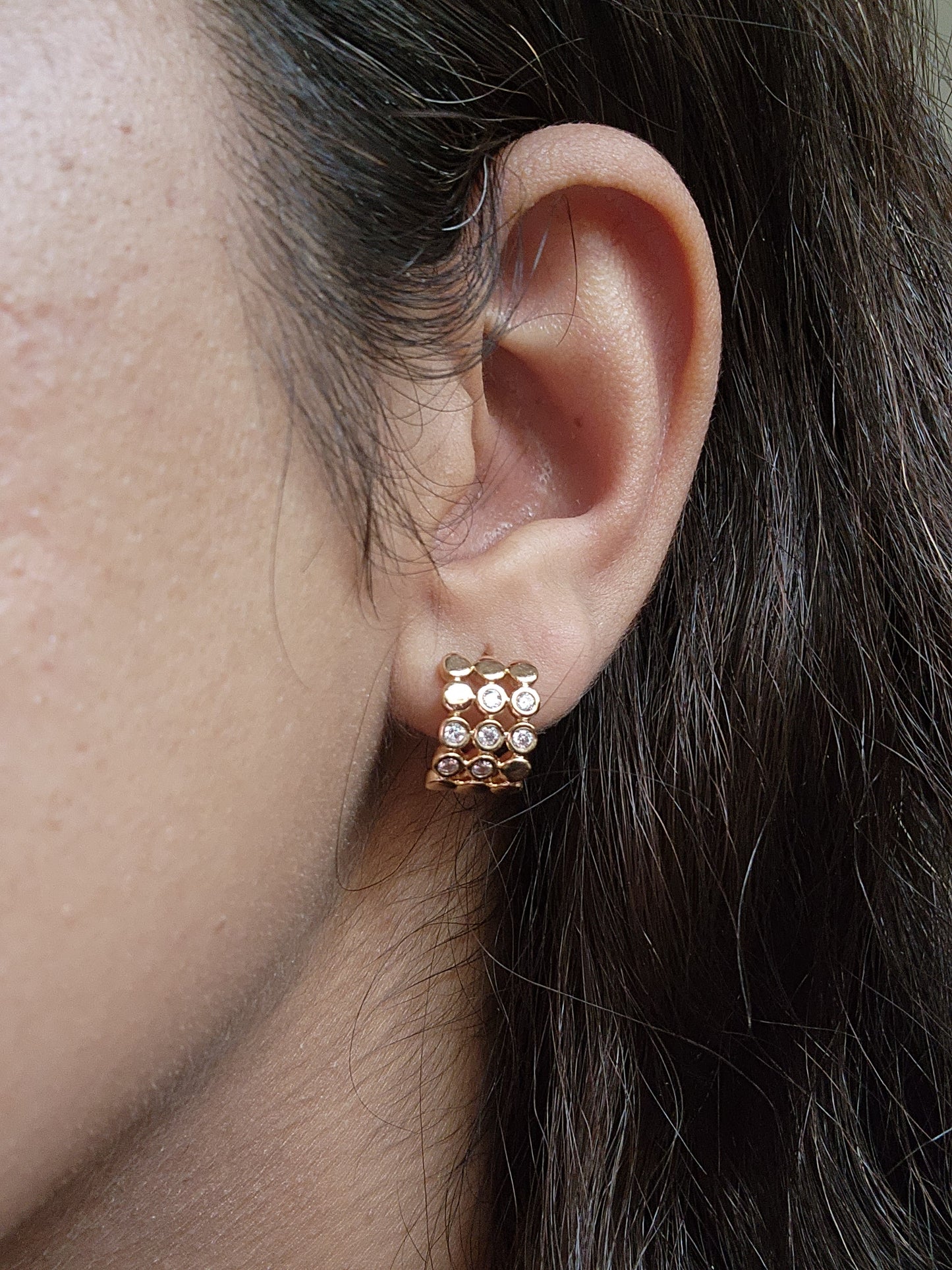 Rose Gold Zircon Studs