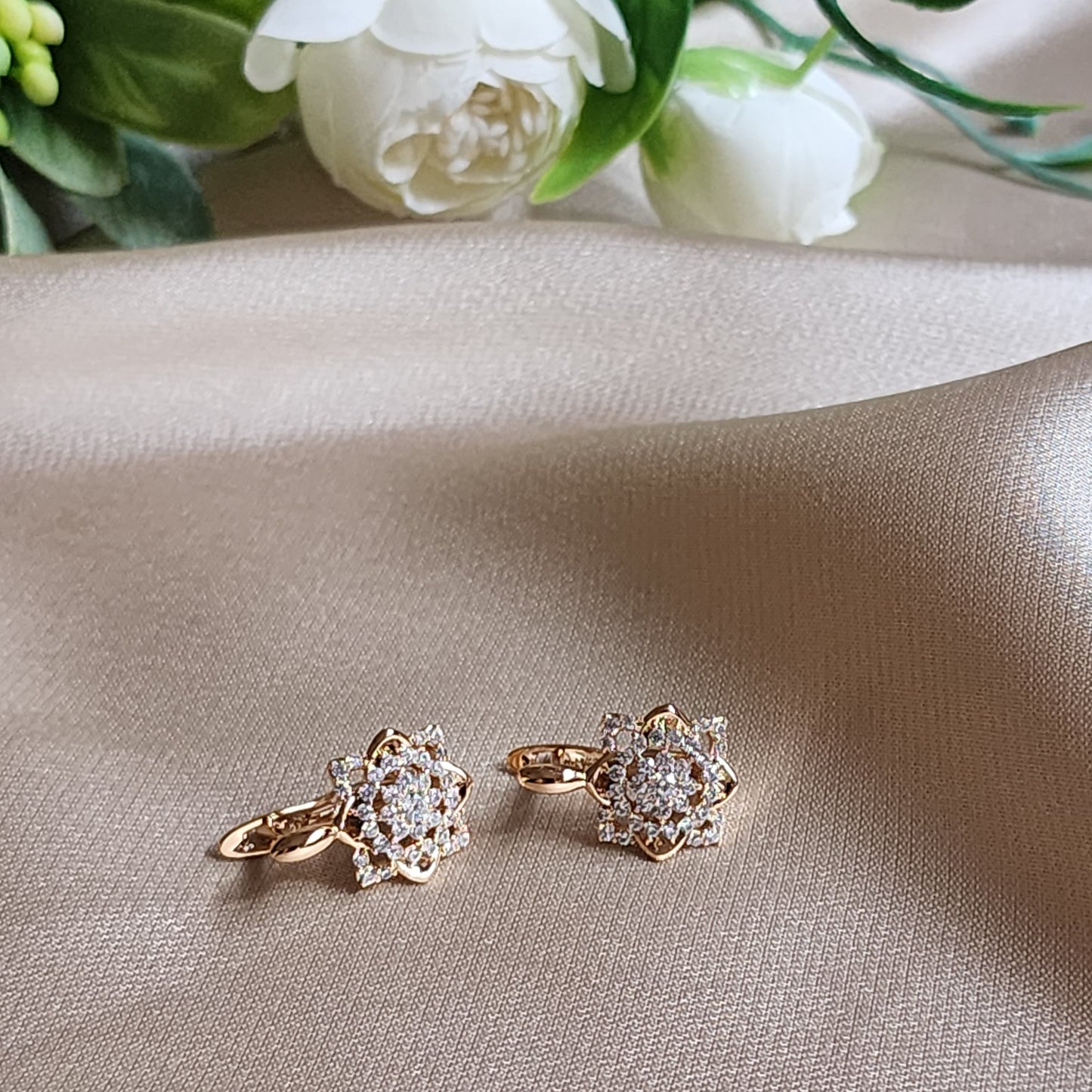 Zircon Rosegold Jasmine Studs