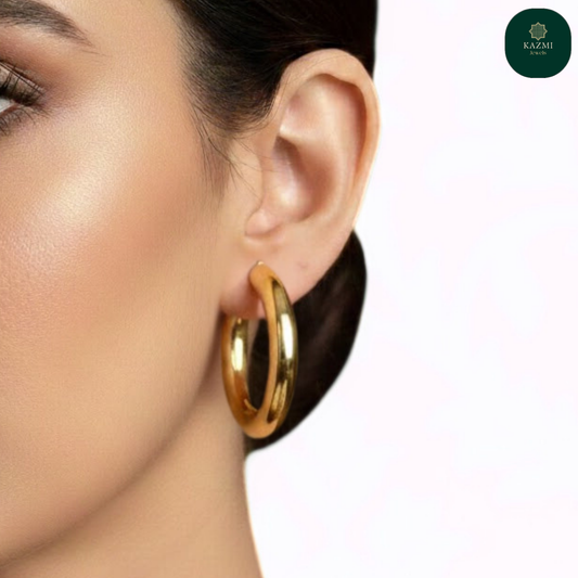 Golden Aura Hoop Earrings