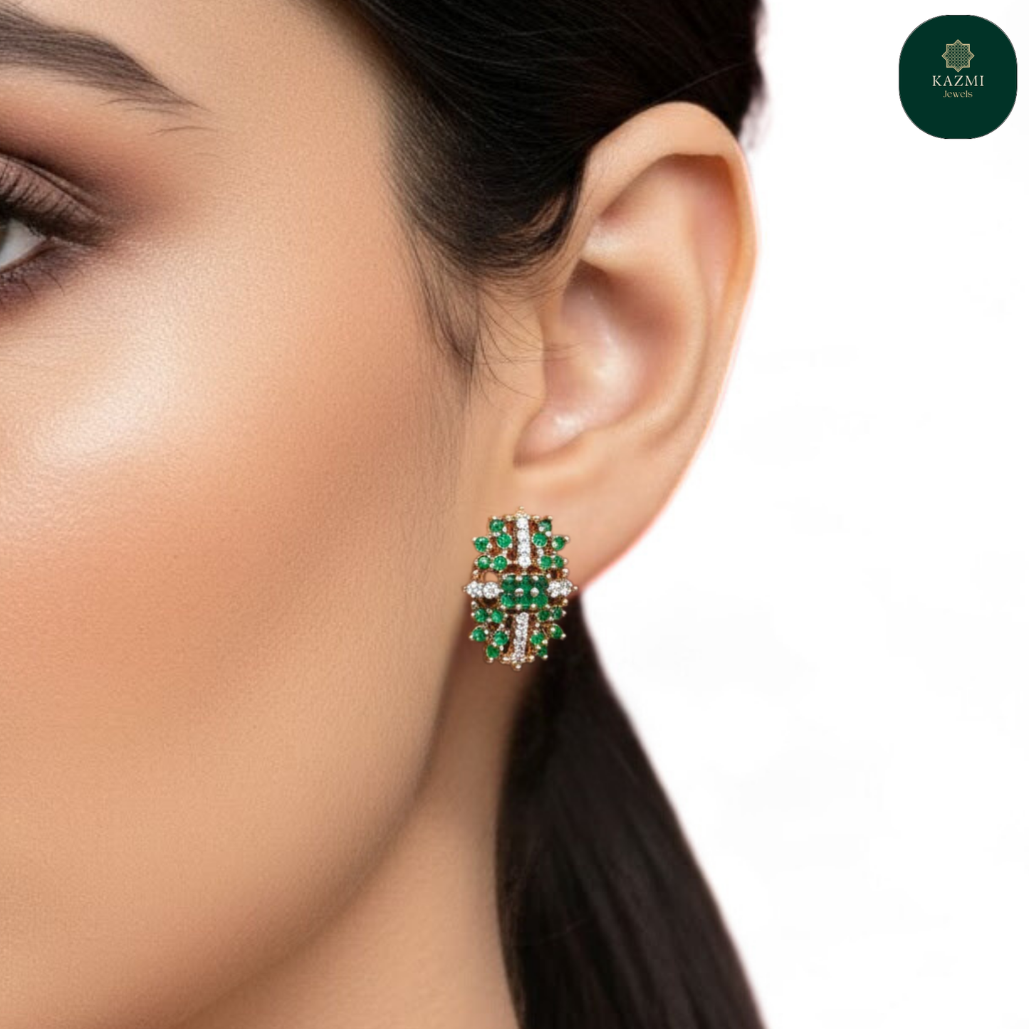 Emerald Grace Stud Earrings