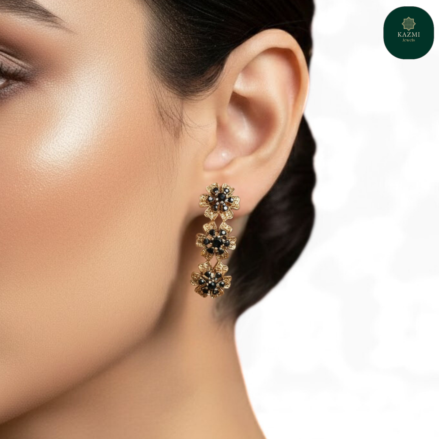 Flora Hoop Stud Earrings