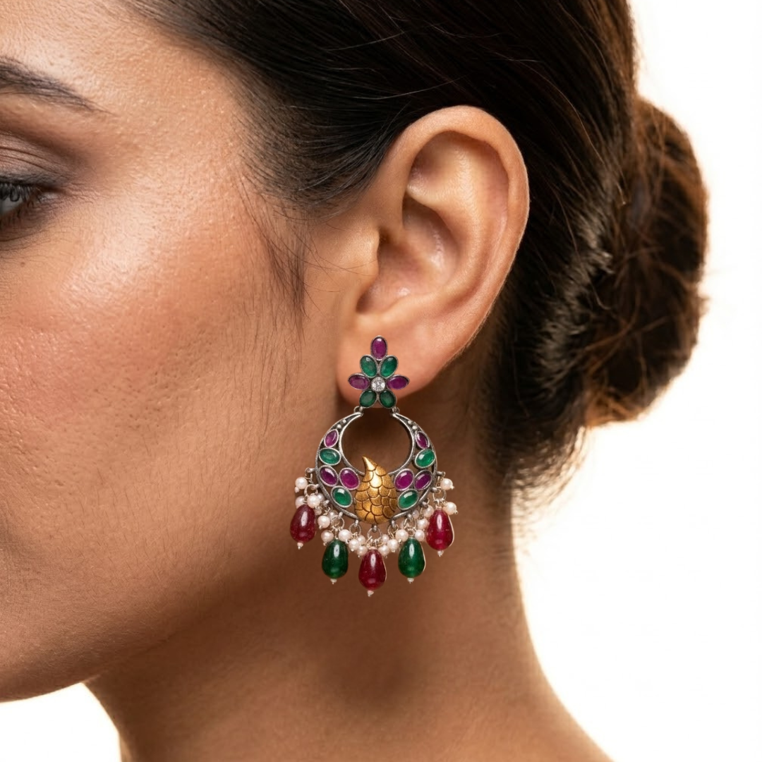 Antique Morni Jhumke