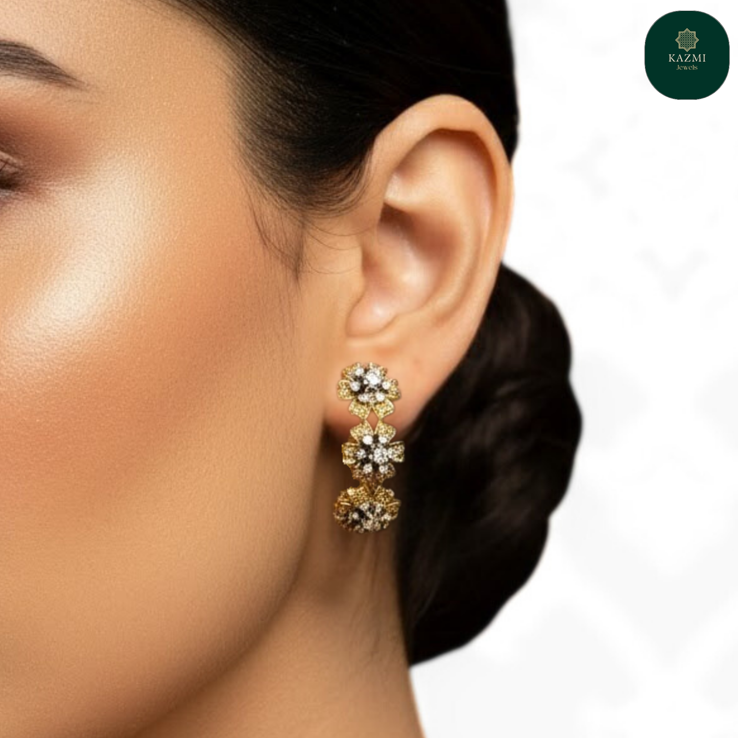 Golden Bloom Stud Earrings