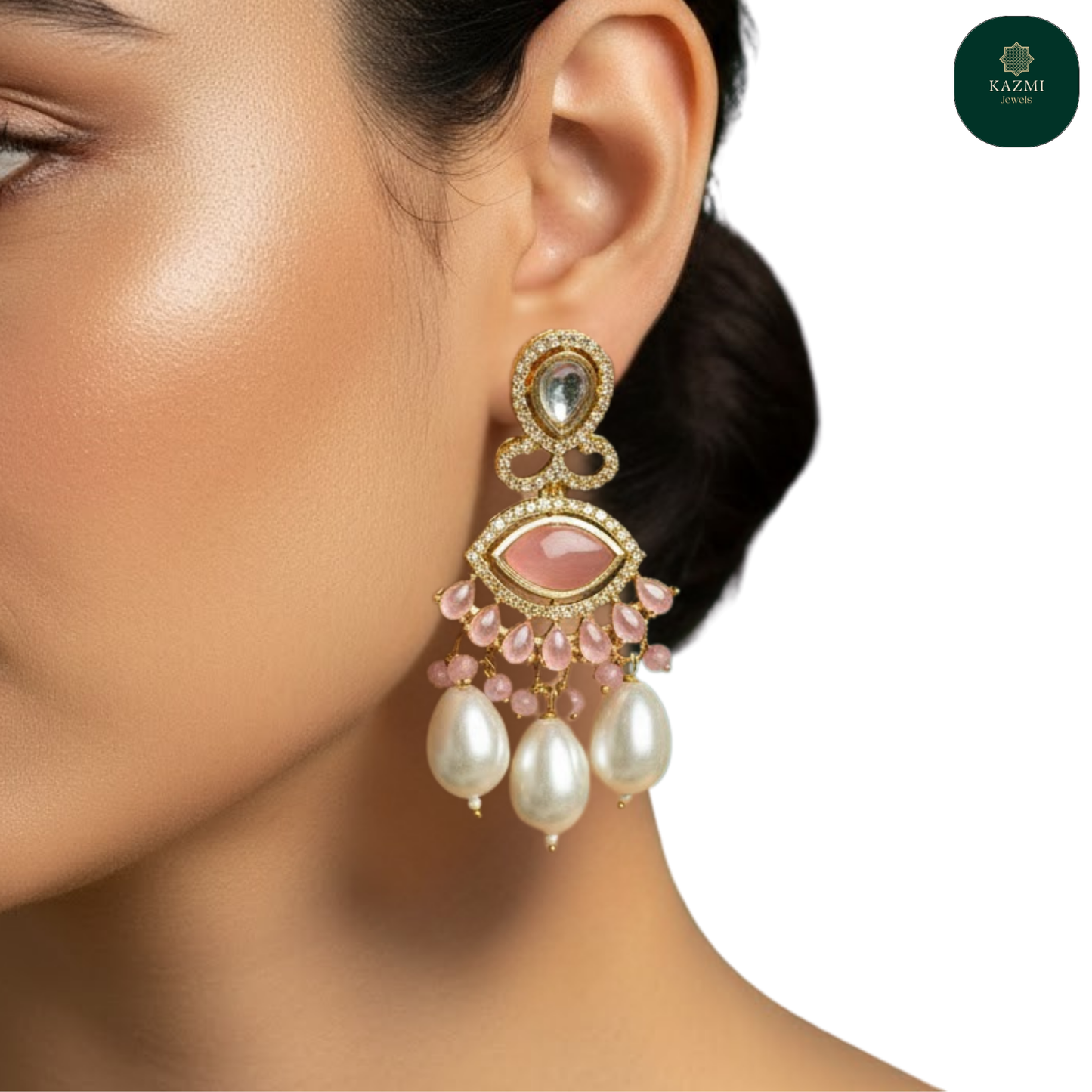 Blush Kundan Earrings