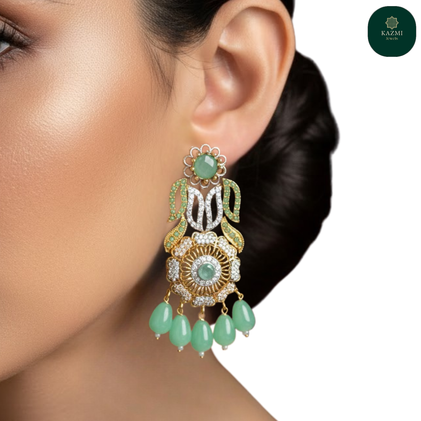 Aqua Zircon Earrings