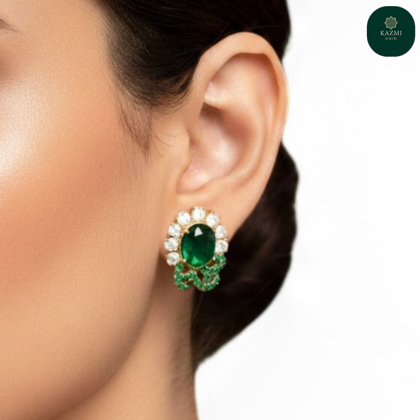 Emerald Blossom Studs