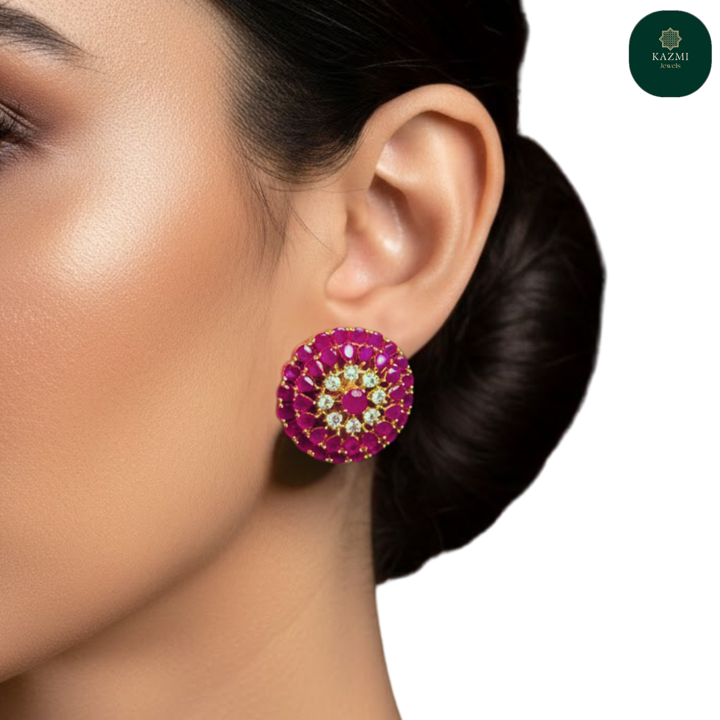Ruby Sunburst Studs
