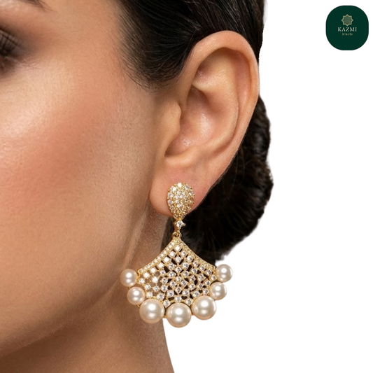 Pearl Lattice Luxe Studs