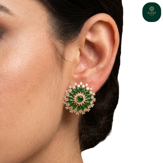 Emerald Bloom Royale Studs