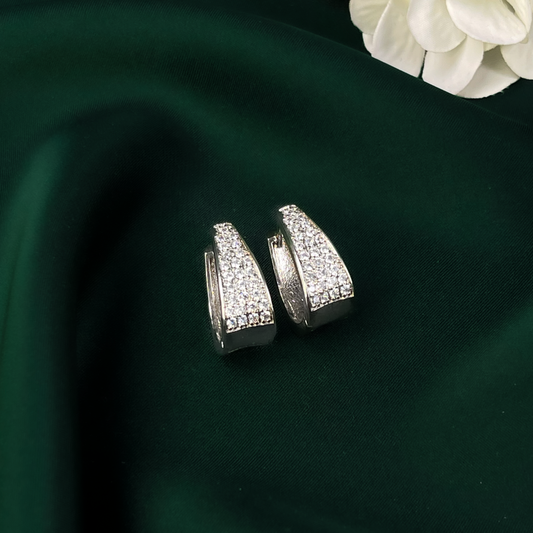 Moonlit Silver Hoops