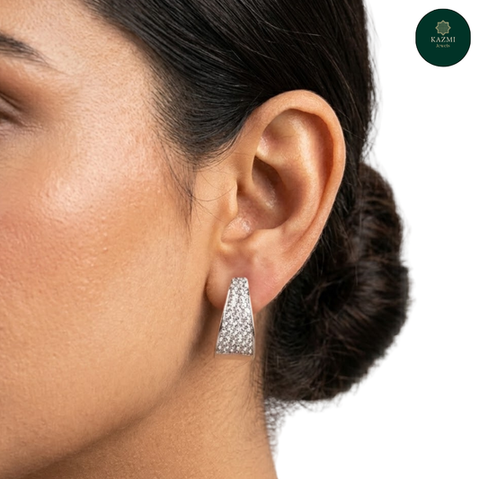 Moonlit Silver Hoops