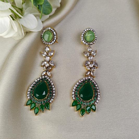 Emerald Kundan Earrings