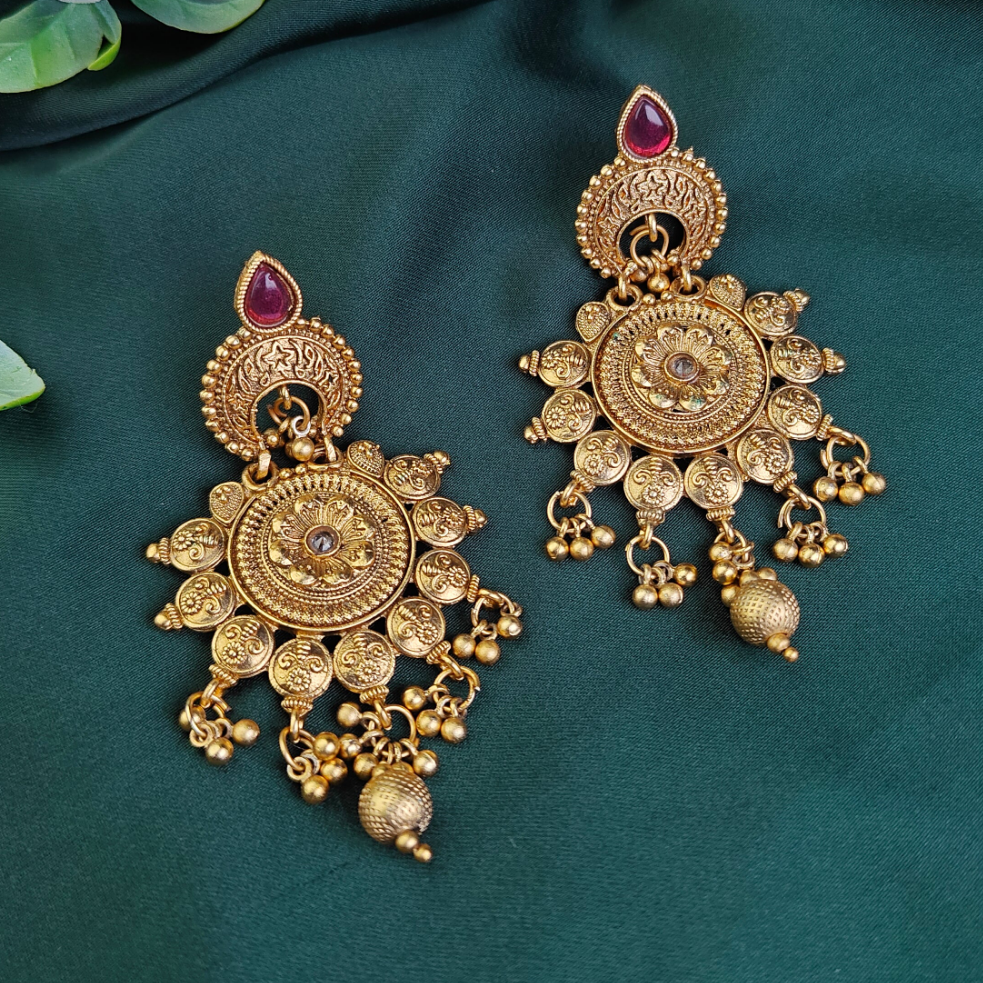 Ujala Matt Gold Earrings